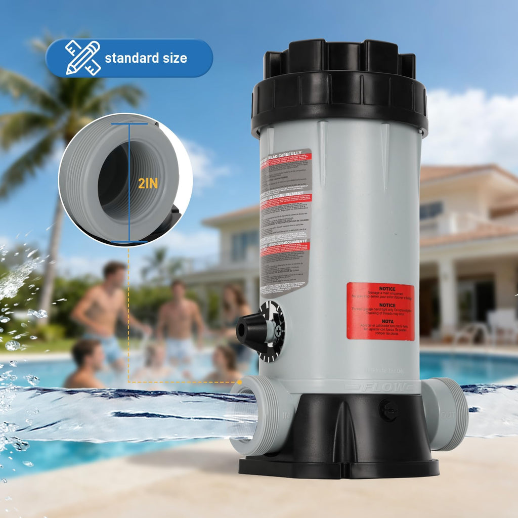 CL220 Off-Line Automatic Chlorinator Feeder Compatible with Hayward Chlorine Feeder for Swimming Pool Ponds Garden,Economy Off-Line Above-Ground Pool Automatic Chlorine Bromine Feeder