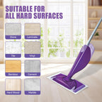 DOCXCDO 80 Pack Disposable Mop Pad Refills for Swiffer Wet Jet Spray Mop，Dry&Wet Mopping Pad Compatible with Swiffer Wet Jet and Any Model of Velcro Mop，Multi Surface WetJet Pad for Floor Cleaning