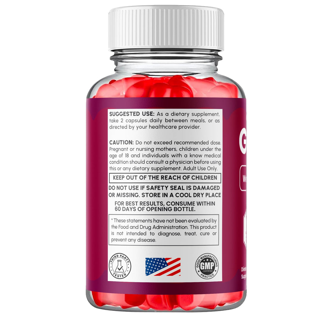 Gumitide Gummies, Gumitide Gummys with Natural Ingredients, Advanced Formula Gummy Supplement with Maximum Strength Health and Wellness Active Lifestyle Multivitamins for Women and Men (60 Gummies)