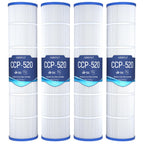 Grefilt 4-Pack CCP520 Pool Filter Cartridges, Compatible with Pentair Clean & Clear Plus 520, Replaces Pentair R173578, Pleatco PCC130, 520 sq.ft