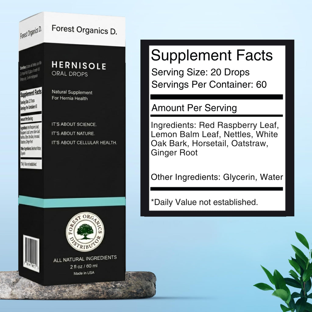 Hernia Health Dietary Supplement - Extract from 24 Plants for Digestive Support - Herbal Hernia Support Drops - Strengthens Weak Tissues and Aids with Hernias I Hernisole