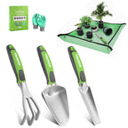 WORKPRO 5-Piece Aluminum Garden Tool Set with Repotting Mat