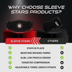 Sleeve Stars Tennis Elbow Brace for Men & Women, Fits 9"-23" (Single/Black)