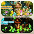 100PCS Mini Glow in The Dark Resin Animals, Blind Bags, Mini Resin Animals for DIY Fairy Garden Micro