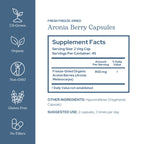 Eclectic Institute Raw Freeze-Dried Organic Aronia Berry Capsules | Supports Heart, Immune System, Digestive, and Urinary Tract Health | 90 CT (450 mg)