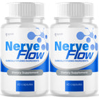 (2 Pack) Nerve Flow Capsules, Official Nerve Flow Pills Made with All Natural Ingredients, Maximum Strength NerveFlow Sciatic Support Supplement with Advanced Vitamins for Women & Men (120 Capsules)