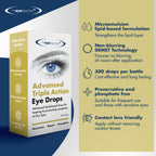 The Eye Doctor Dry Eye Drops, Advanced Triple Action Formula – Lipid-Based Eye Drop for MGD, Blepharitis & Evaporative Dry Eye, Preservative Free, Contact Lens Friendly, 300 Drops, 10ml