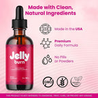 JellyBurn Drops - Official Jelly Burn Advanced Liquid Supplement Drop Premium Formula - Maximum Strength, All Natural Vitamins Support for Overall Health & Wellness, 1 Bottle for 1 Month