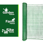 Ashman Plastic Mesh Fence, 4'x50' Feet, 1 Roll, Green, Construction Barrier Netting, Garden Fencing, Fences Wrap, Above Ground, for Snow, Poultry, Chicken, Deer, Patio, Garden Netting, Green 50FT.