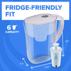 Brita Metro Small 6-Cup Water Filter Pitcher with BritaPlus Filter, WQA NSF/ANSI Certified, Reduces 2X Contaminants vs. Standard, Reduces Chlorine, Zinc, Copper, Mercury & More, Clear