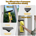 Rechargeable Window Vac, Electric Window Vacuum Squeegee, with 11 in. and 6.7 in. Squeegee Blades, Cordless Window Vacuum Cleaner Set for Cleaning Windows, Shower Doors, Mirrors, Tiles