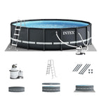 INTEX 26325EH Ultra XTR Deluxe Above Ground Swimming Pool Set: 16ft x 48in – Includes 1500 GPH Cartridge Sand Filter Pump – SuperTough Puncture Resistant – Rust Resistant – Easy to Assemble