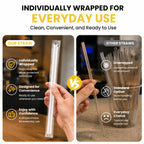 100 Pack 16 oz Plastic Cups with Lids and Straws, Clear Disposable Plastic Cups, Heavy Duty Iced Coffee Cups with Leak-Resistant Lids, Cold Drink Cups for Juice, Coffee and Milk Tea & Party To Go