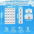 Dry Ice Packs for Shipping Cubes - Long Lasting ice Packs - 24+ Hour Freeze Power - BPA Free - 1200 Pack Bulk 75 lb – Hielo Seco - Reusable Gel Bricks for Food