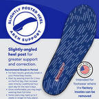 PowerStep Pinnacle Maxx Orthotic Insoles, Maximum Stability & Comfort, Firm & Flexible Angled Heel, Flat Feet & Overpronation, Heavy Duty Shoe Inserts for Men & Women, Made in USA (M 10-10.5, W 12)