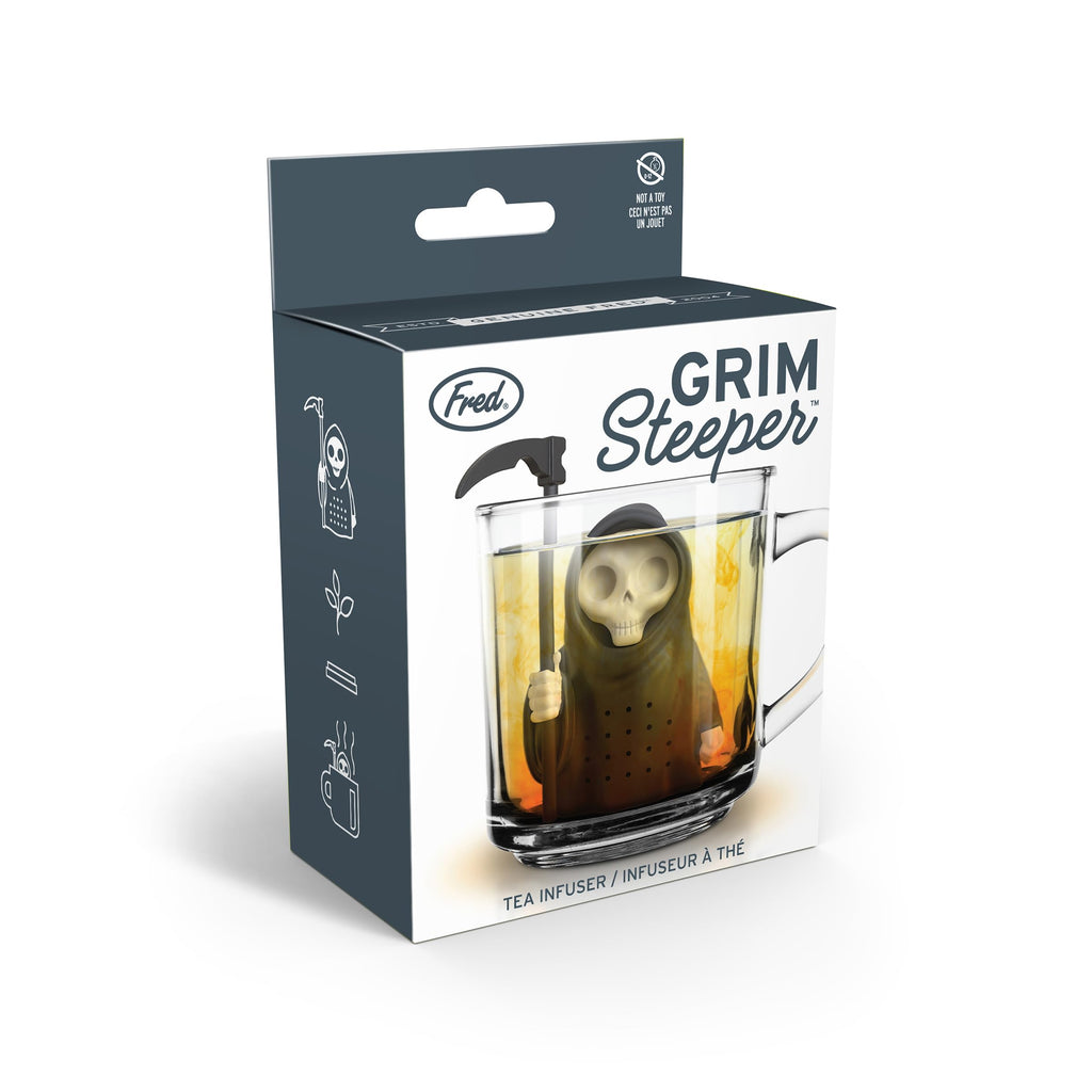 Genuine Fred GRIM STEEPER Grim Reaper Tea Infuser, Silicone, 3.75" Tall