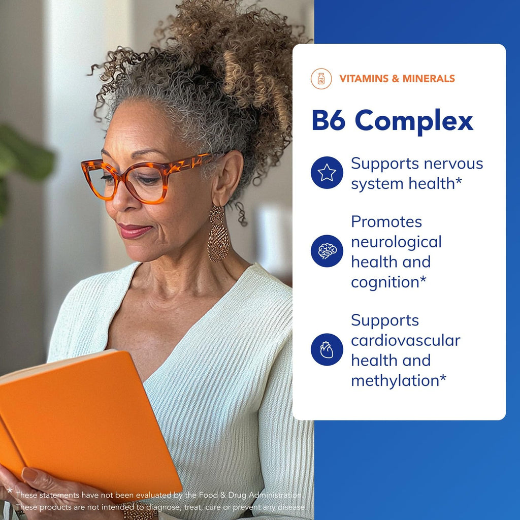 Pure Encapsulations B6 Complex - Supports Nervous System & Brain Health* - Includes B Vitamins - Contains Enriched Vitamin B6 - Non-GMO & Gluten Free - 60 Capsules