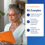 Pure Encapsulations B6 Complex - Supports Nervous System & Brain Health* - Includes B Vitamins - Contains Enriched Vitamin B6 - Non-GMO & Gluten Free - 60 Capsules
