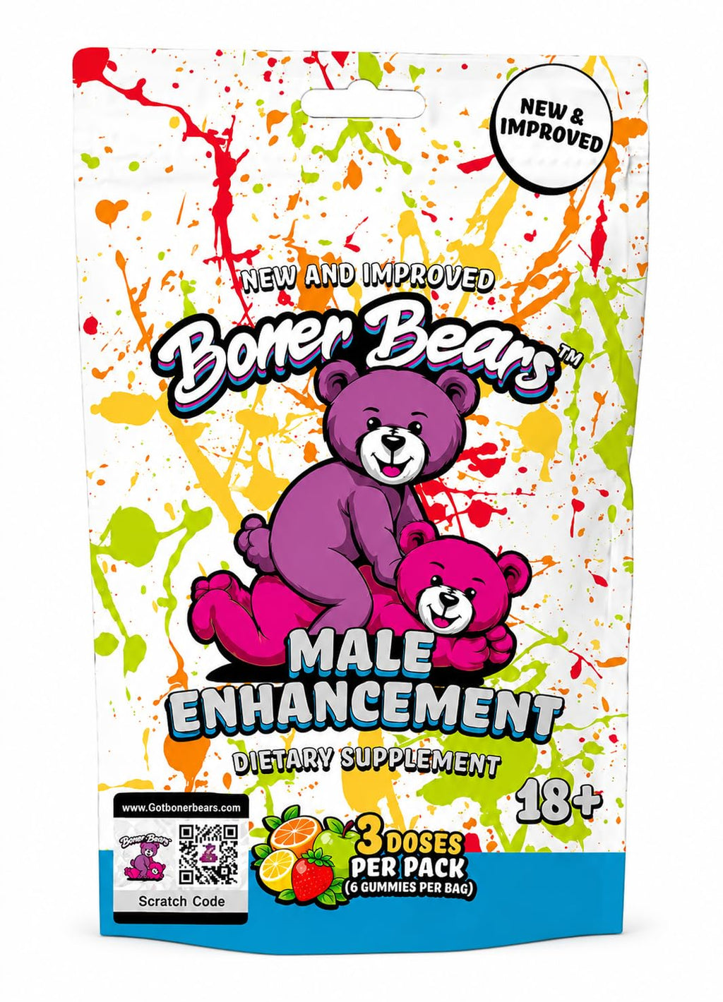 Boner Bears Elite Test Gummies for Men, 10 Pack Box, Vegan, Enhance Vitality & Stamina, Natural Ingredients