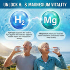 Hydrogen Water Tablets, H2 Molecular Hydrogen with Magnesium, 10 PPM Hydrogen Tablets for Drinking Water, Supports Physical Recovery, Brain Health&Cellular Energy - Non-GMO, Gluten-Free 120 Tablets.