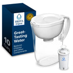 Brita Large 10 Cup Water Filter Pitcher, Includes 1 Filter, Bright White