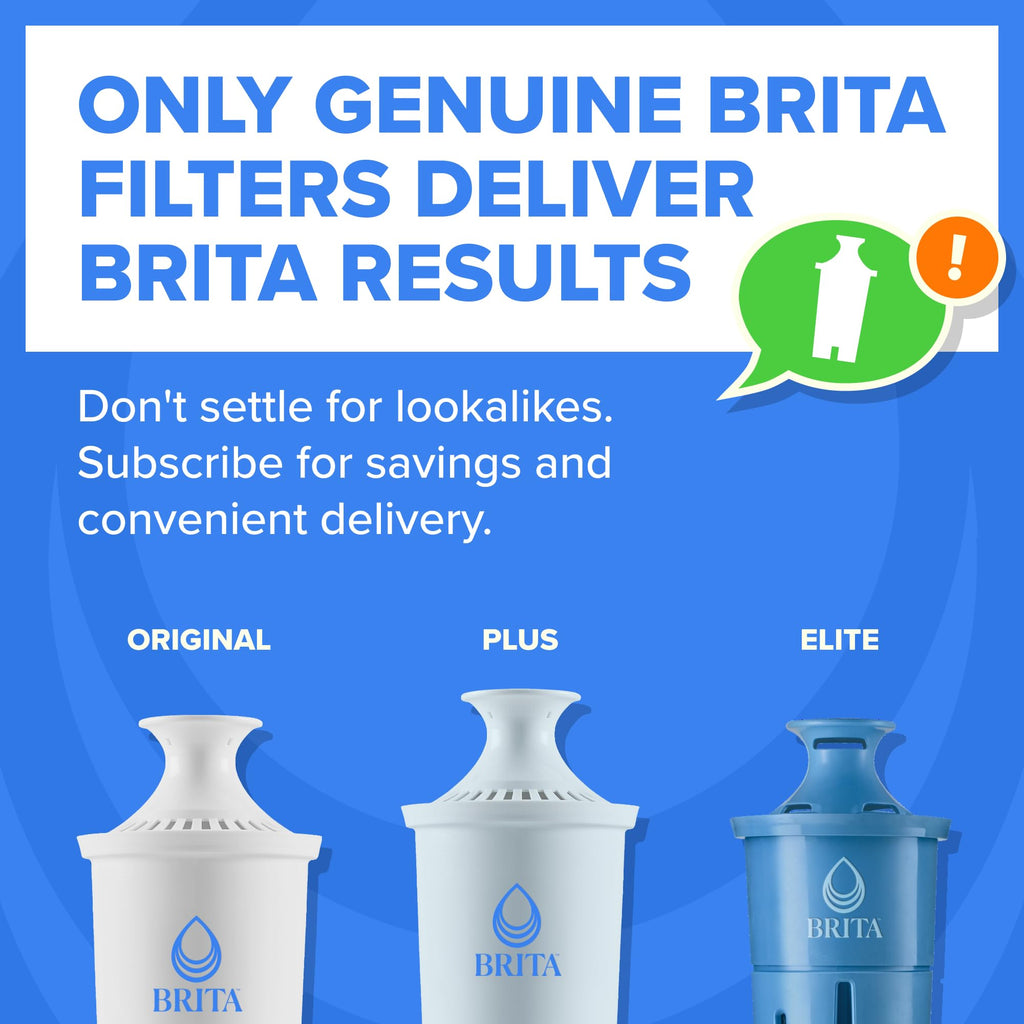 Brita Large 10 Cup Water Filter Pitcher, 1 BritaPlus Filter, Everyday, Black (Package May Vary)