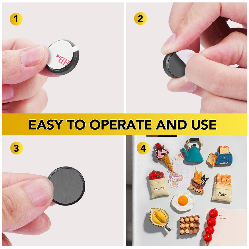 DIYMAG Strong Adhesive Magnets,70pcs 0.6x0.12in Fridge Refrigerator Magnet