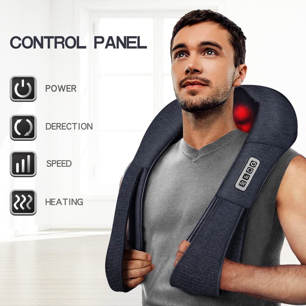 Mo Cuishle Women Men Gifts, Shiatsu Back Shoulder & Neck Massager with Heat