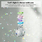 Elivida Christian Gifts for Women, Heart-Shaped Suncatcher with Cross - Religious Birthday Ornament with Scripture The Lord is My Light and My Salvation - Inspirational Catholic Spiritual Gifts
