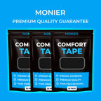 MONIER Comfort Tape (30 Pack) - Pain Free Removal, Hypoallergenic, Latex Free & Gentle On Skin - Packaging May Vary - Skin Friendly Adhesive Cotton Tape