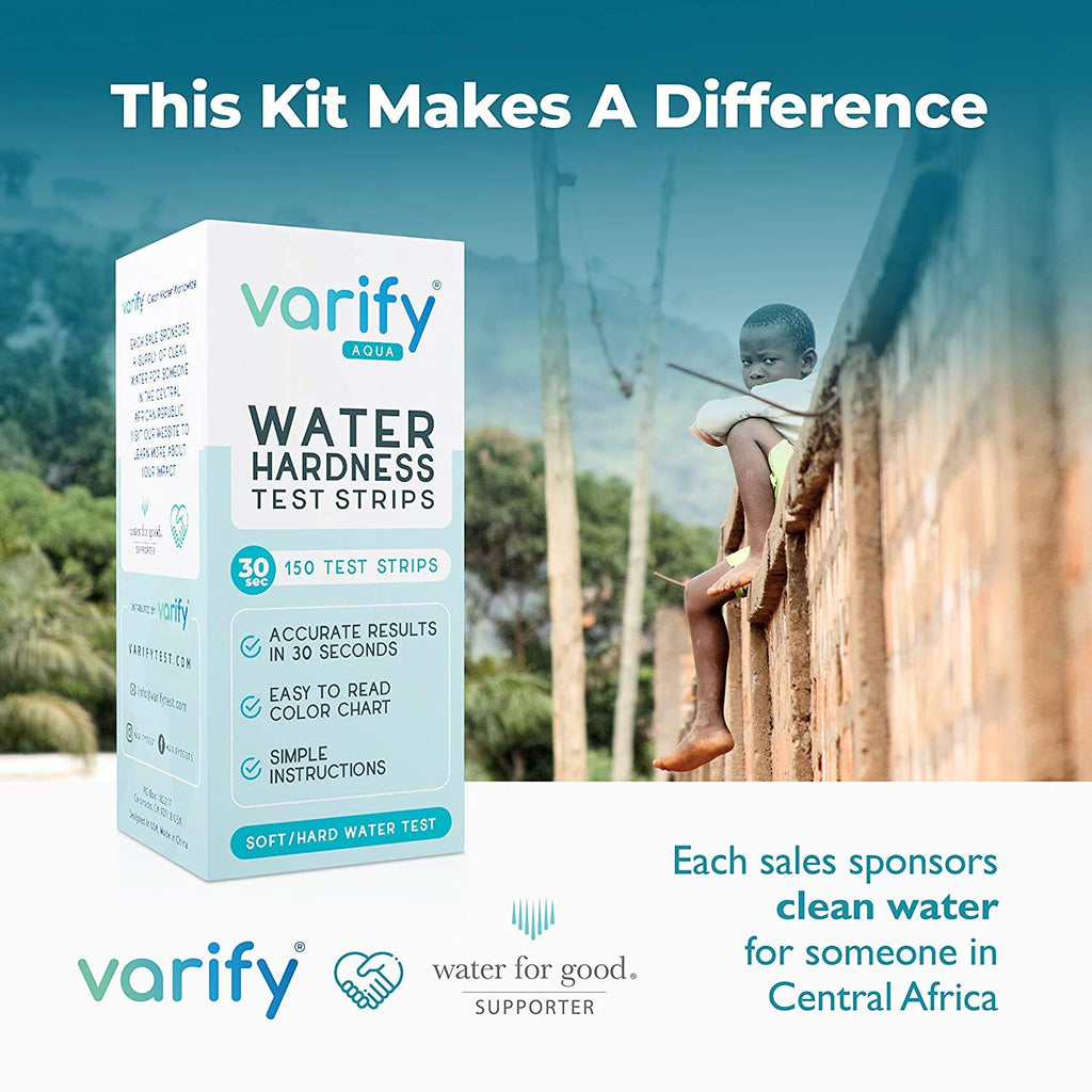 Varify Water Hardness Test Kit - Hard Water Test Strips for Well & Home