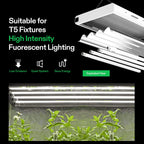 VIVOSUN T5 Grow Light Bulbs 2 Ft 22 Inches, 24W 6500K HO Fluorescent Tubes Light Bulbs, Cool White T5 Bulb for 22 Inches T5 Light Fixtures, T5 Grow Lights for Indoor Plants, 2 Ft 24W Pack of 5