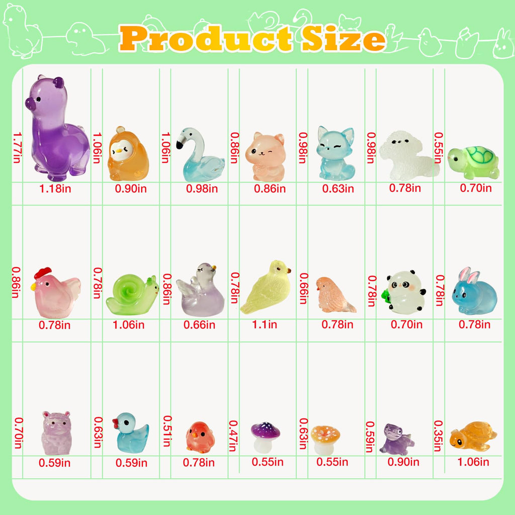 ZITU ISCHYROS Mini Resin Animals 100 Pcs to Hide, Tiny Resin Animals Bulk