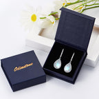 Odinstone Sterling Silver Earrings Tree of Life Moonstone Earring for Women