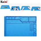 Kaisi Soldering Mat with Scale Ruler and Screw Position for Soldering, Phone and Computer Repair, Size: 21.6 x 13.8 Inches