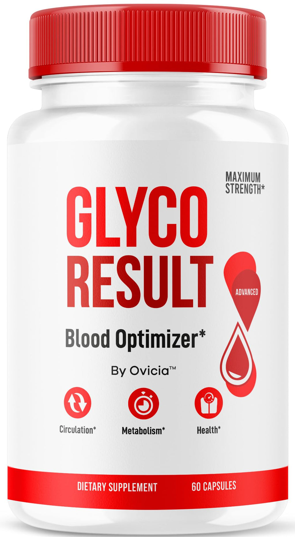Glyco Result Capsules - Official GlycoResult Pills Advanced Support for Maximum Strength, All Natural Ingredients Premium Vitamins for Overal Health & Wellness, 60 Capsules for 1 Month