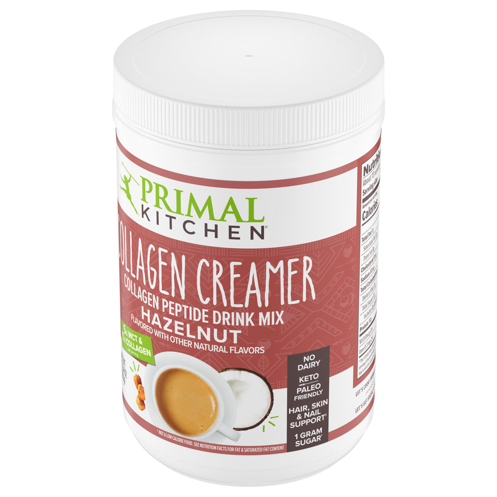 Primal Kitchen Hazelnut Collagen Creamer Powder, Collagen Peptide Drink Mix with MCT Oil,10.34 Ounces