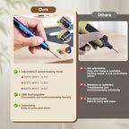 Laminate Wood Floor Repair Kit, Wax Melting Tool with Display, Hard Wax Filler, Marker Pen, Furniture and Countertop Repair Set,Blue