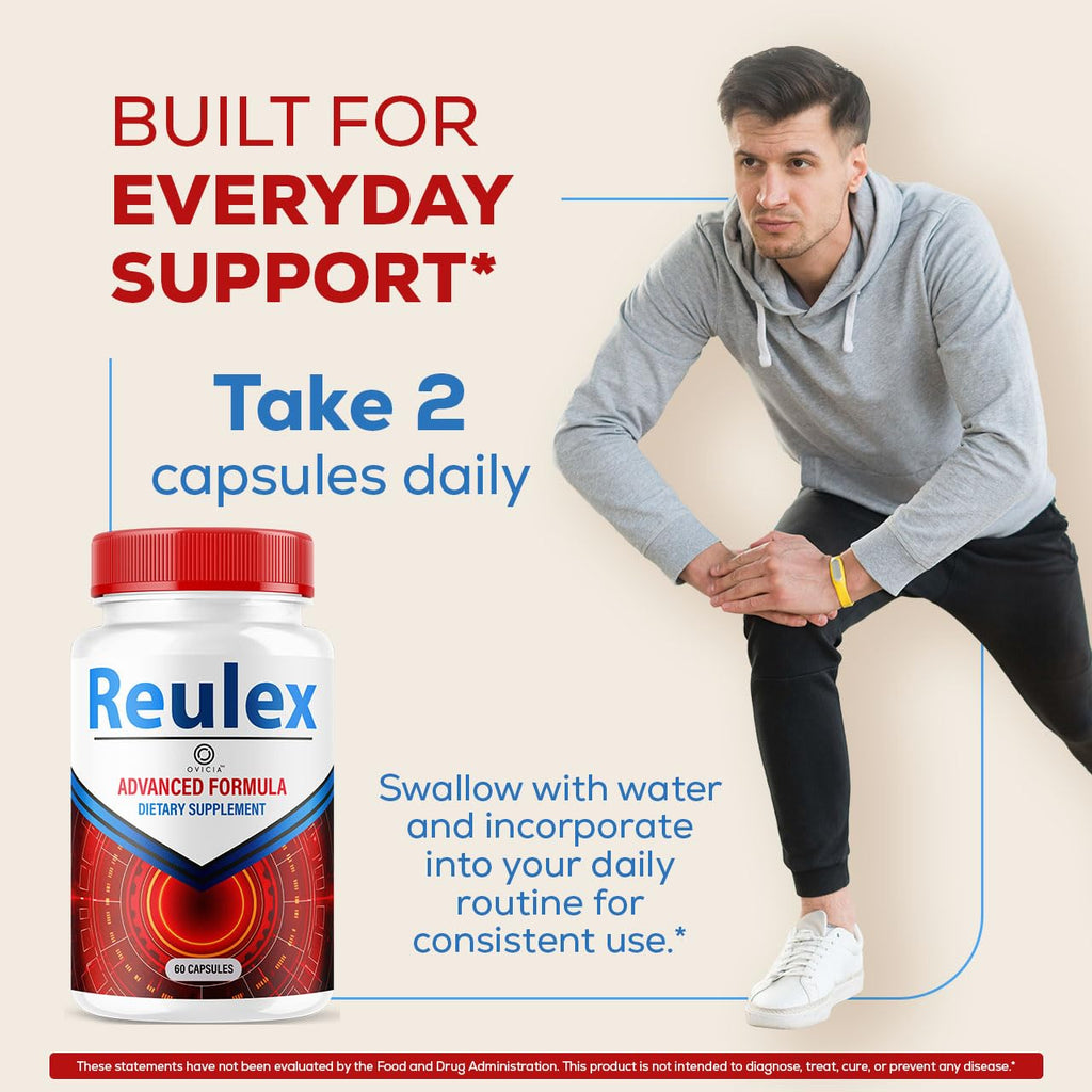 Reulex Capsules - Reulex Capsulas Advanced Formula Premium All Natural Pills, Daily Support Maximum Strength for Overall Health & Wellness Pastillas Reviews, 60 Capsules for 1 Month
