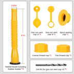 3-Pack Upgraded Gas Can Spout Replacement, Gas Can Nozzle Leak-Proof Kit
