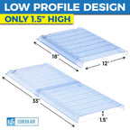 Eureka Air Under Furniture Magnetic Vent Extender, 1.5mm Thick Heavy Duty Premium Material, Fits Floor Registers 10" and 12" Wide, Adjusts from 17" to 33" Long (1-Pack)