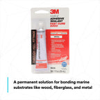 3M Marine Adhesive Sealant 5200FC, Fast Cure, White, 1 oz Tube