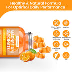 Magnesium Glycinate Gummies 1000mg, High Absorption Sugar Free Magnesium Potassium Supplement for Relaxation, Stress Relief, and Sleep Support for Adults & Kids - 180 Orange Gummies