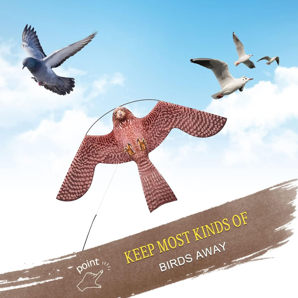 Flerigh Bird Hawk Flying Kite Without Pole for Crops Farm Protector Bird Scarer Flying Kites -Style A Kite Without Pole