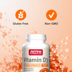 Jarrow Formulas Vitamin D3 125 mcg (5000 IU) - 100 Servings (Softgels) - Bone Health, Immune Support & Calcium Metabolism Support - Vitamin D Supplement - D3 Vitamins - 5000 IU Vitamin D (Pack of 12)