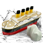 The Original 6 inch Floating Titanic Bath Toy from Tubtastic with free large Iceberg. Bath toy, Pool toy, RMS Titanic.