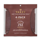 Valet 75% Two-Way Humidity Packs 4-Pack (60g), Two-Way Humidity Control Packs for Moisture Restoration, Moisture Absorber for Leaky Wood & Breathable Storage, Made in USA