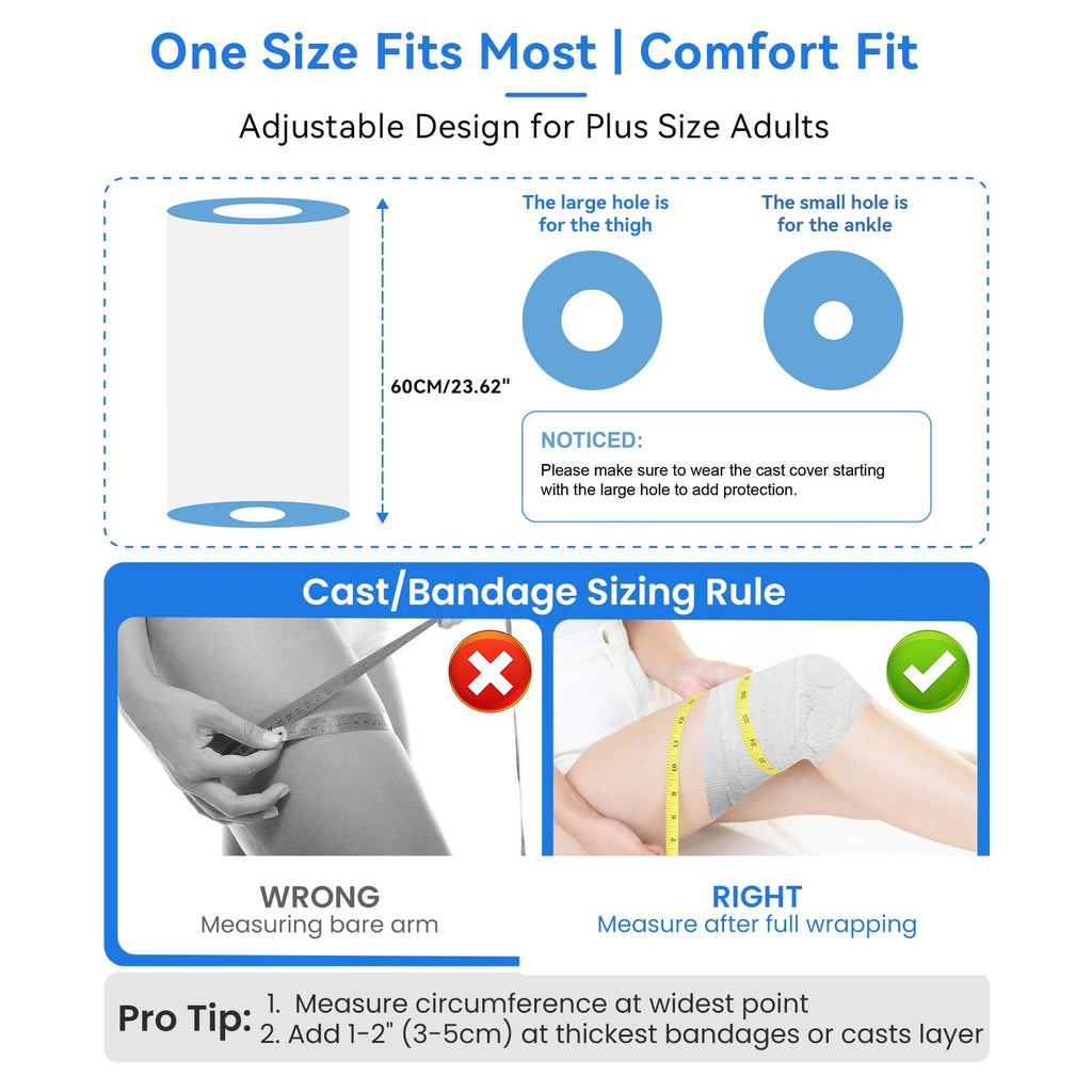 Zolife Waterproof Knee Cover for Shower After Surgery, Knee Cover Cover Protector for Showering After Surgery for Knee Surgery Recovery Replacement Bandages Wounds Braces, Reusable