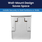 Hospeco Feminine Hygiene Receptacle White ABS Plastic 250-201W