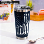 WITTSPOT Birthday Gifts for Men, Dad, Him, Handyman, Grandpa on Fathers Day, Christmas - Dads Birthday Gift Ideas - Cool Mens gifts Ideas, Mens Birthday Gift Ideas - Stainless Steel Men Tumbler 20Oz
